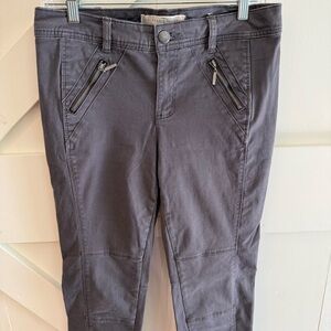 Est. 1946 Denim Contemporary Gray Moto Pants Size‎ 8 Zipper Front & Back Pockets